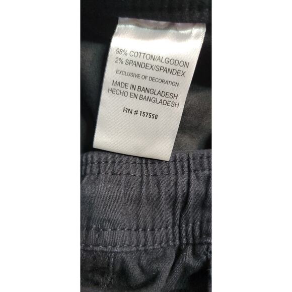 Tahari Pull On Cargo Jogger Pants Womens Medium Black High Rise Pockets Cotton - Picture 7 of 12